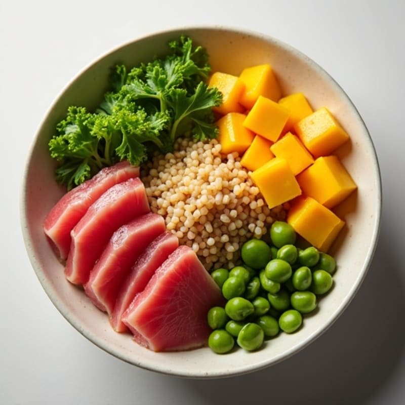Fresh Ahi Tuna Poke Bowl with Mango
