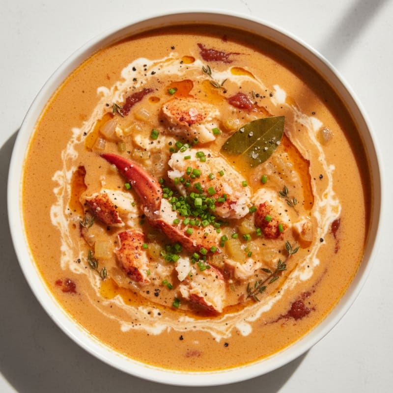 Creamy Lobster Bisque with Sherry