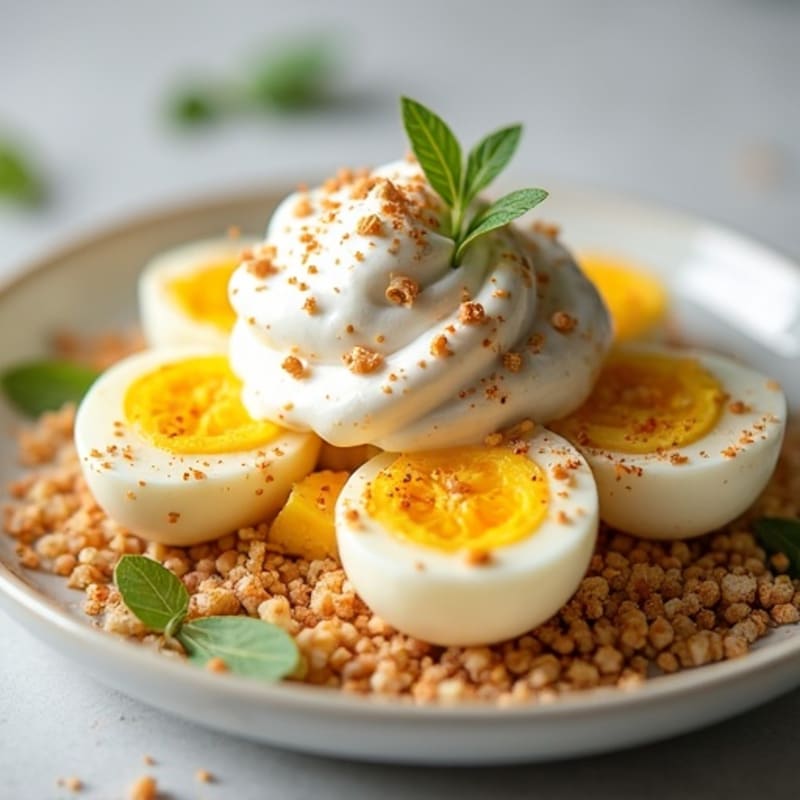 Creamy Hard-Boiled Eggs with Everything Bagel Seasoning