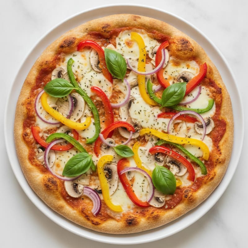 Garden Vegetable Pizza with Basil