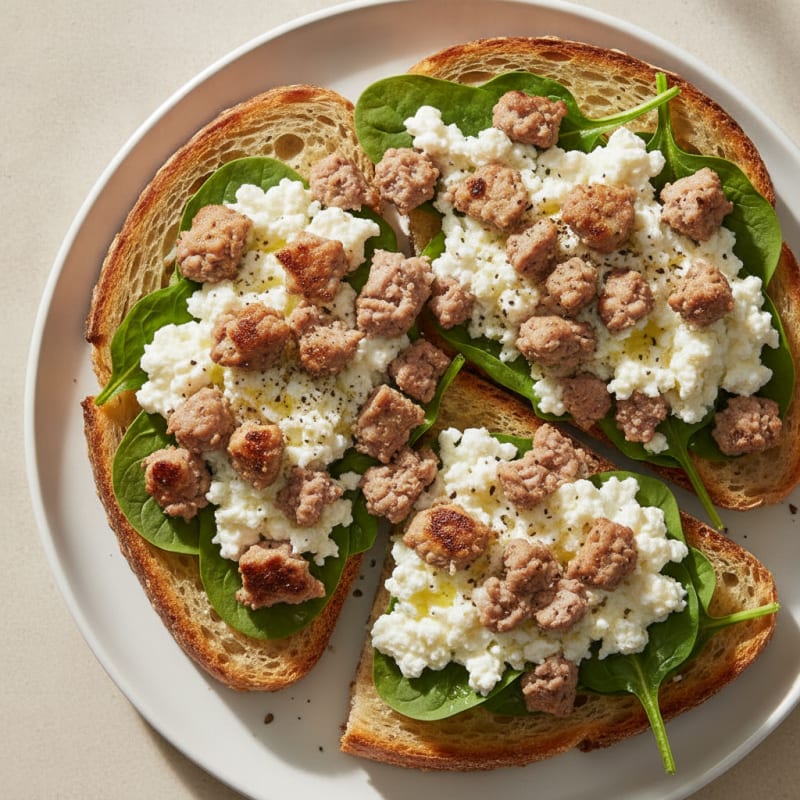 Turkey and Cottage Cheese Sourdough Melt