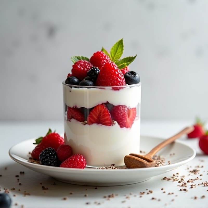 Creamy Greek Yogurt Protein Parfait with Berries