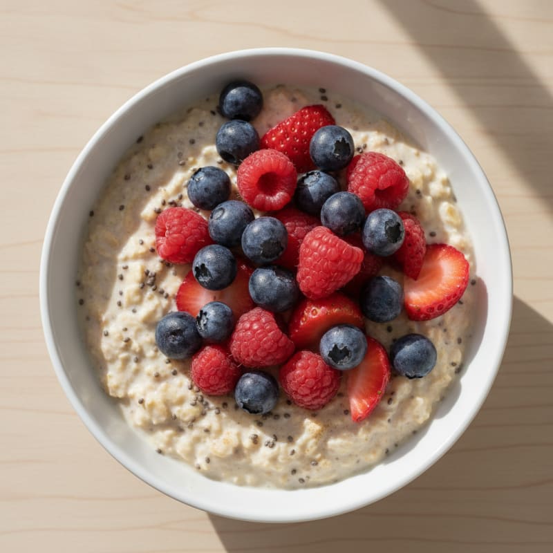 High-Protein Berry Overnight Oats