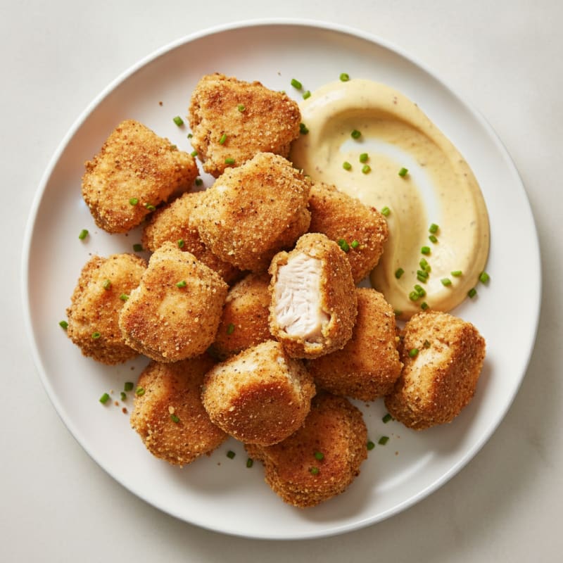 Air-Fried Chicken Bites with Zesty Dipping Sauce