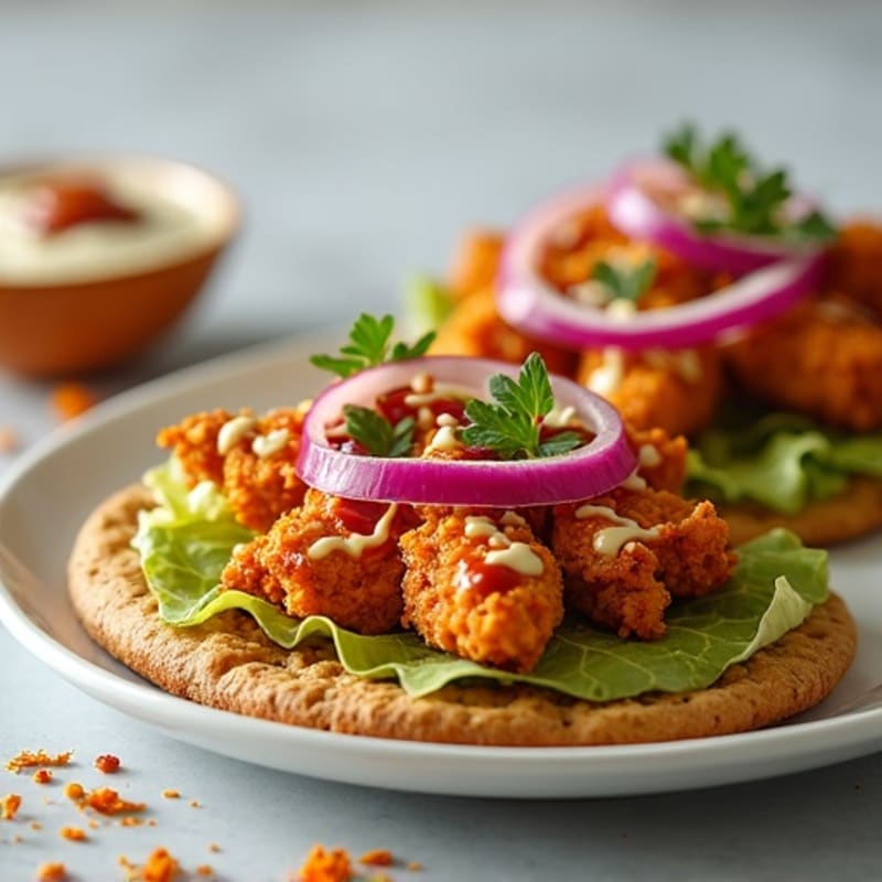 Crispy BBQ Ranch Chicken Flatbread