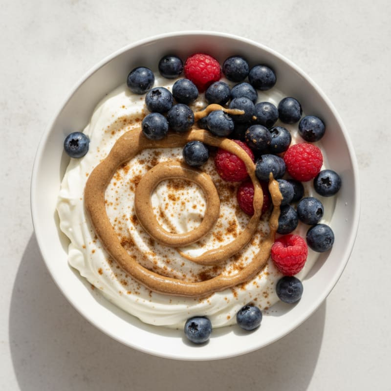 Greek Yogurt Protein Bowl with Berries and Almond Butter