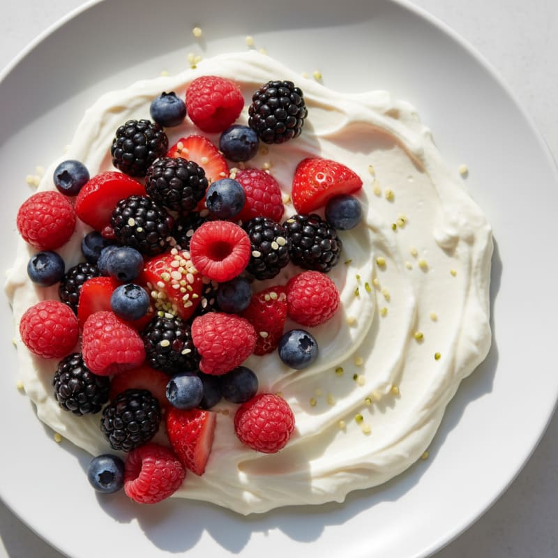 Silky Protein Greek Yogurt with Mixed Berries