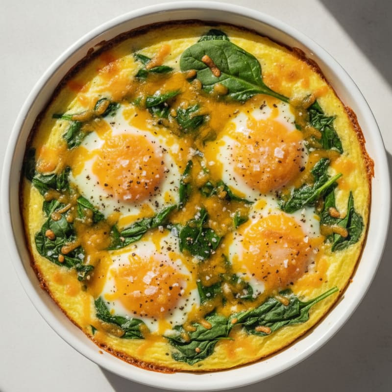 Baked Eggs with Sharp Cheddar