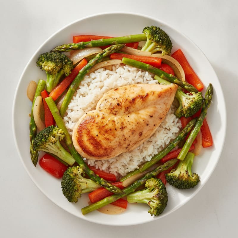 Pan-Seared Chicken with Roasted Vegetables