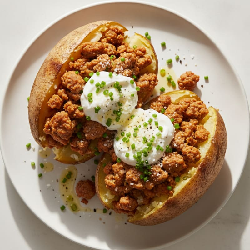 Hearty Loaded Baked Potatoes with Chives