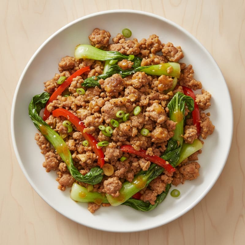 Savory Ground Pork with Ginger Glaze
