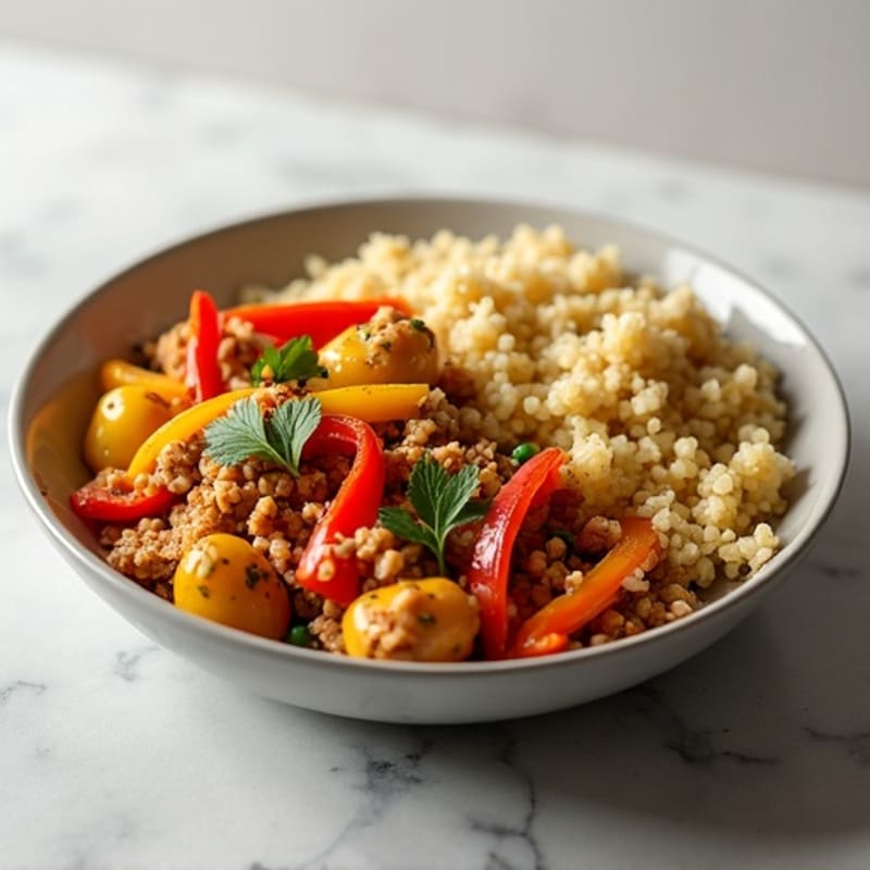 Herb-Seasoned Ground Chicken Skillet with Sweet Peppers