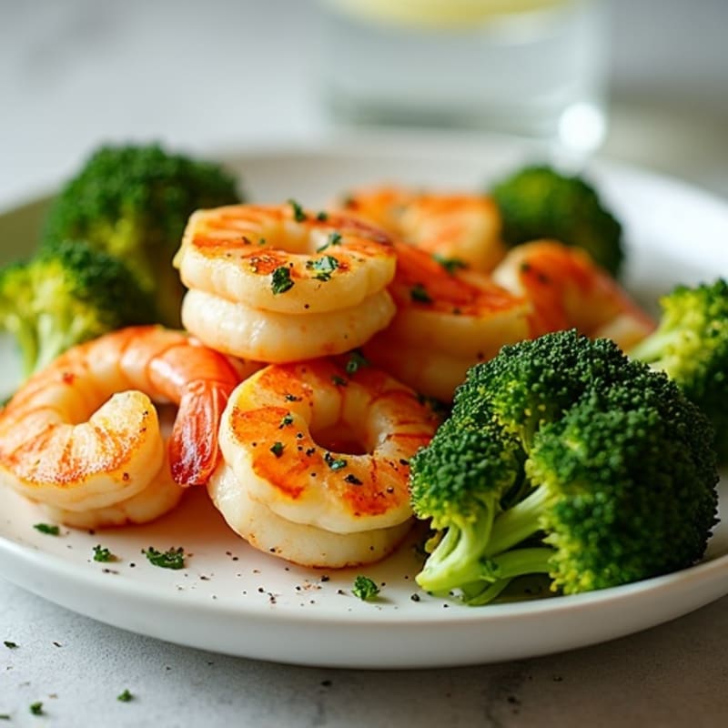 Lemon-Herb Grilled Shrimp with Crispy Roasted Broccoli