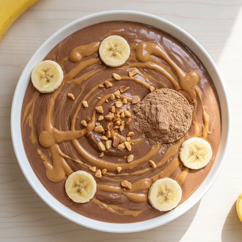 Chocolate Protein Shake with Peanut Butter