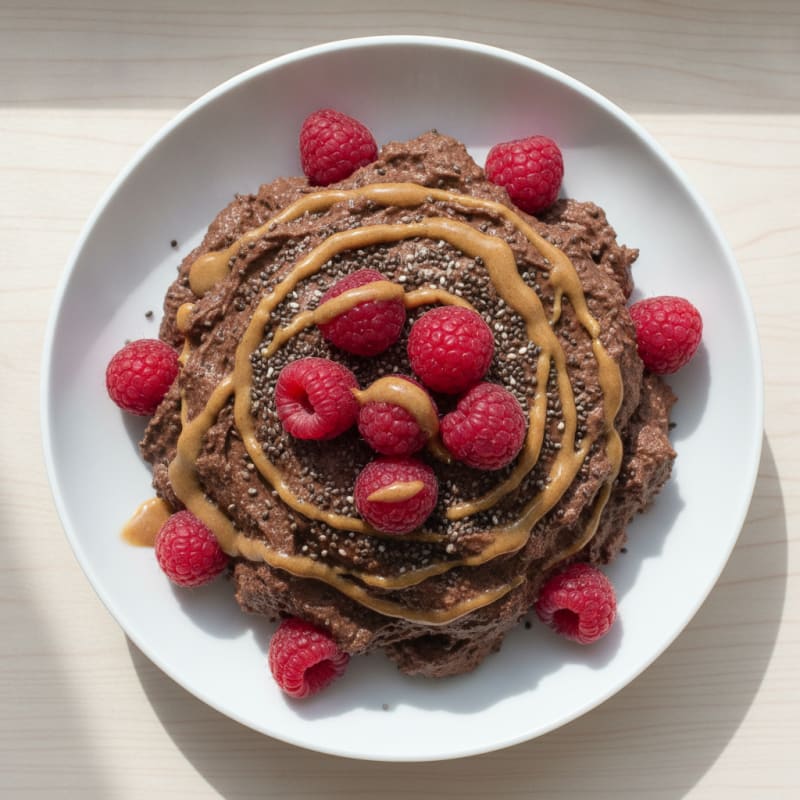 Chocolate Protein Mousse with Chia Seeds