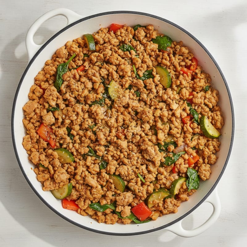 Savory Ground Turkey and Vegetable Skillet