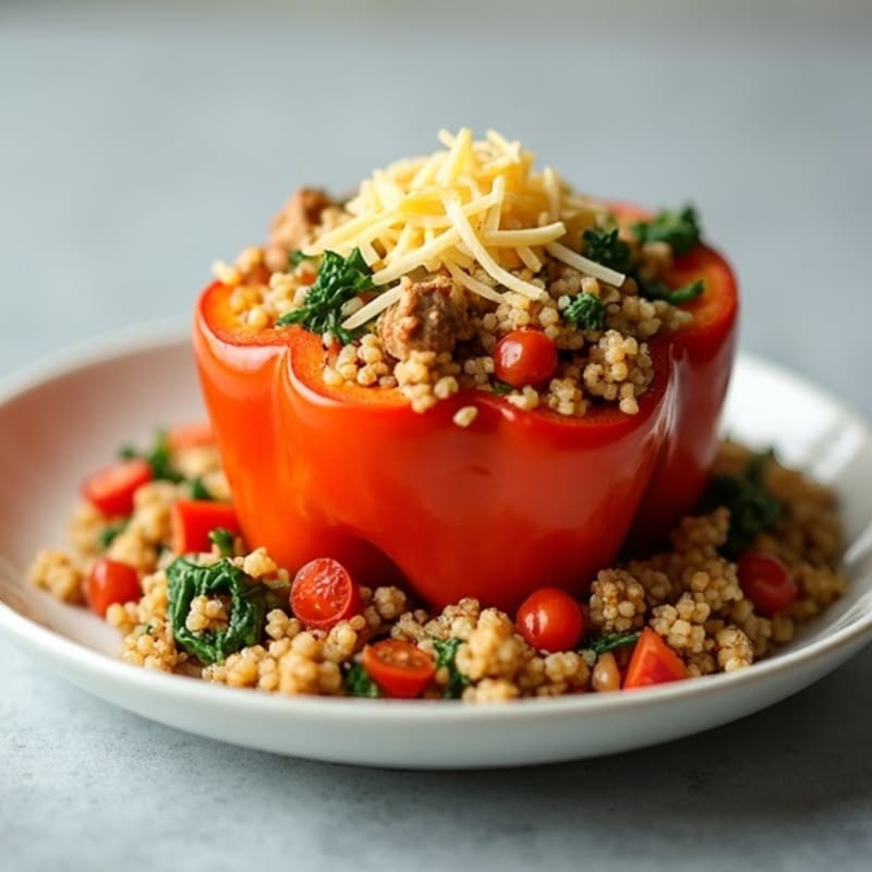 Lean Ground Turkey Stuffed Bell Peppers