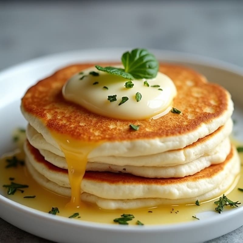 Protein-Packed Savory Greek Yogurt Pancakes with Cheese