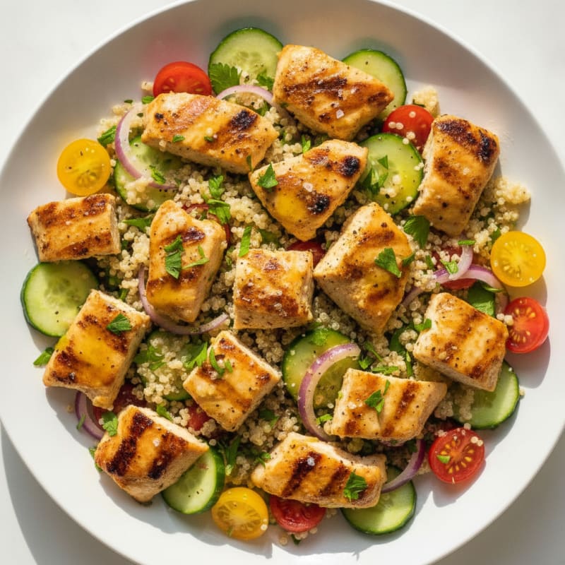 Lemon Herb Chicken and Quinoa Salad