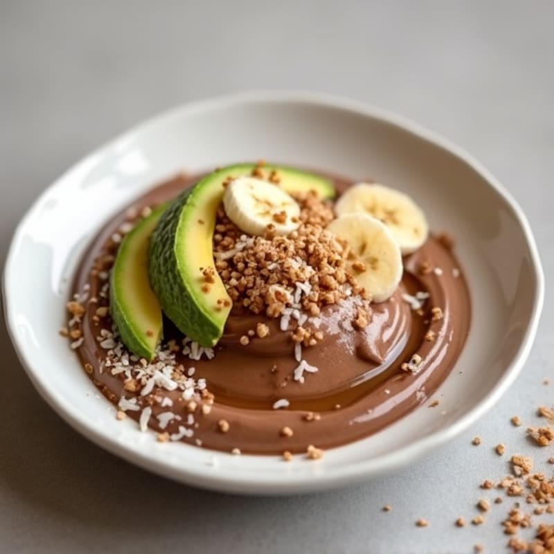 Silky Chocolate Protein Pudding with Toasted Coconut