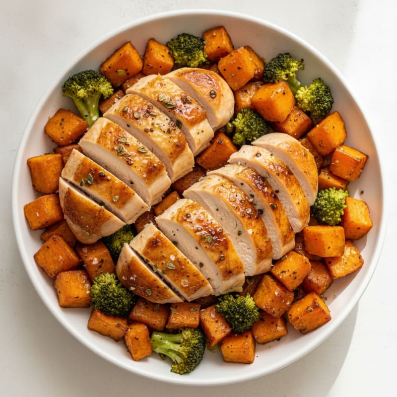 Roasted Chicken and Sweet Potato Medley