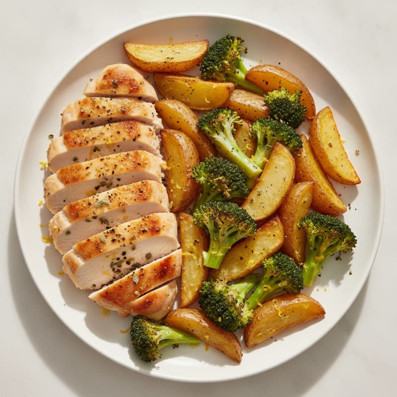Sheet Pan Lemon Herb Chicken and Broccoli