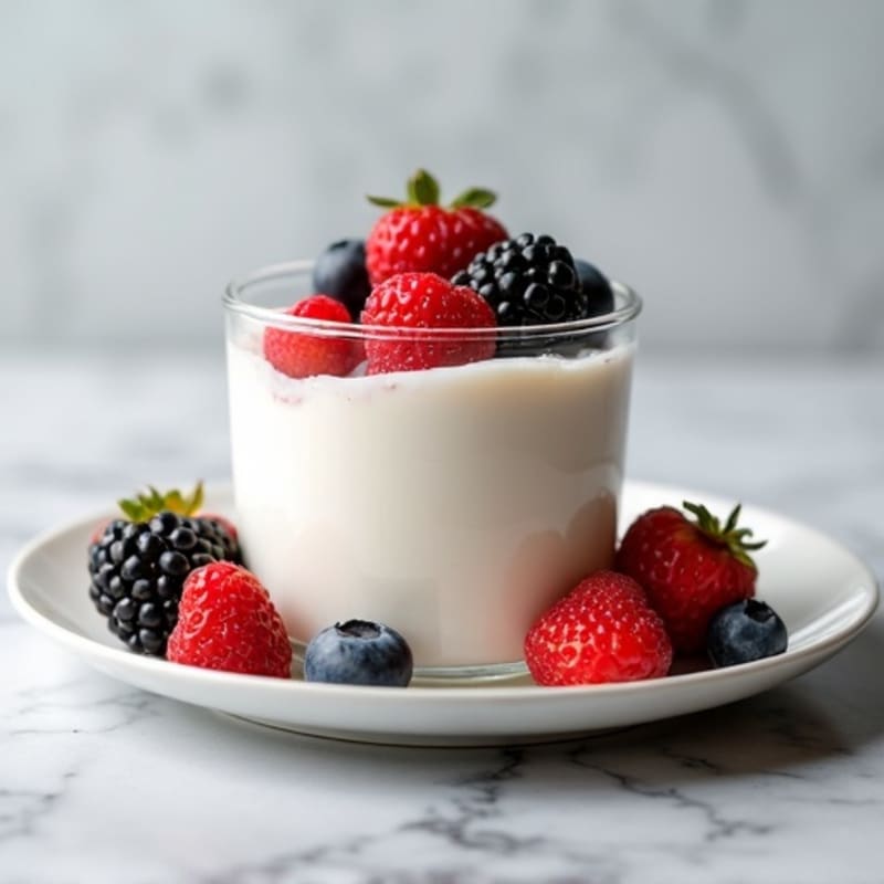 Silky Greek Yogurt Protein Mousse with Mixed Berries