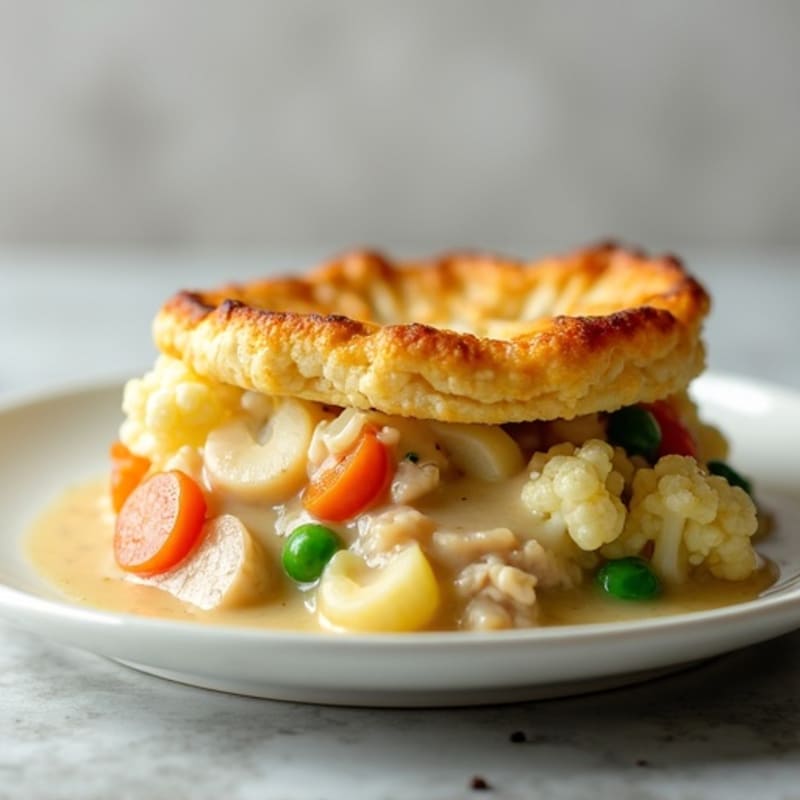 Creamy Cauliflower Chicken Pot Pie