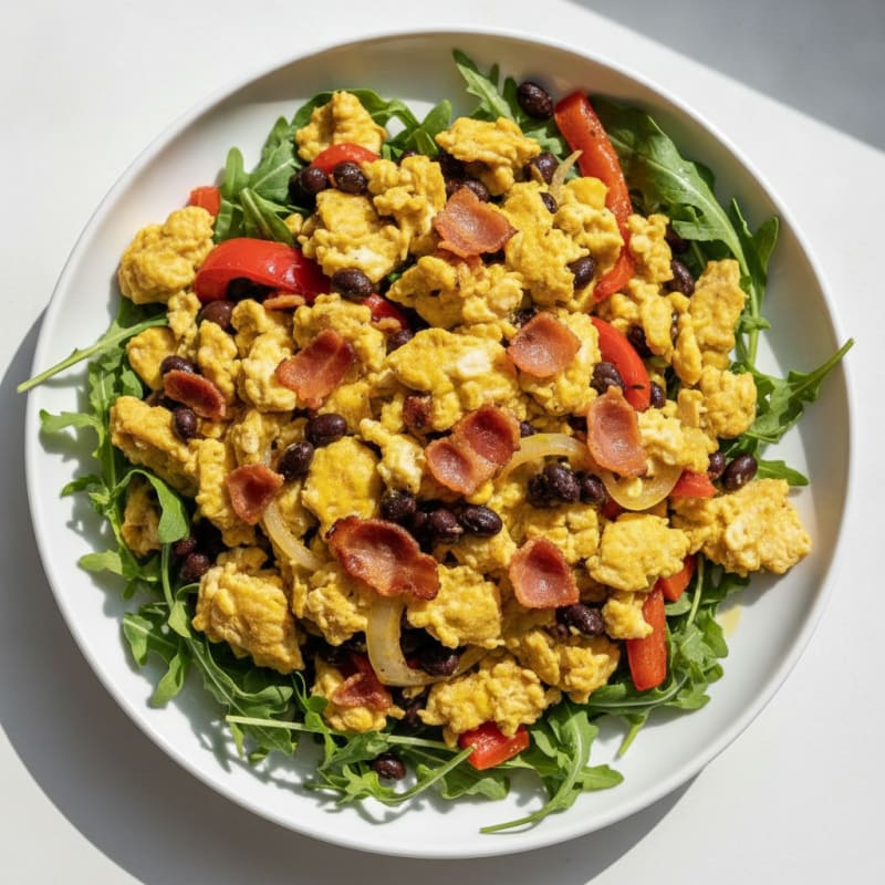 Egg and Veggie Scramble with Black Beans