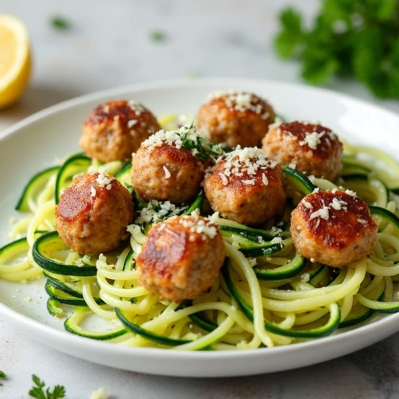 Lean Turkey Zucchini Noodle Meatballs