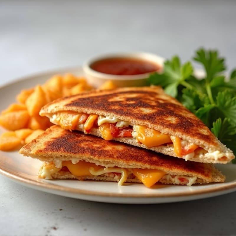 Crispy Whole Wheat BBQ Chicken Quesadilla