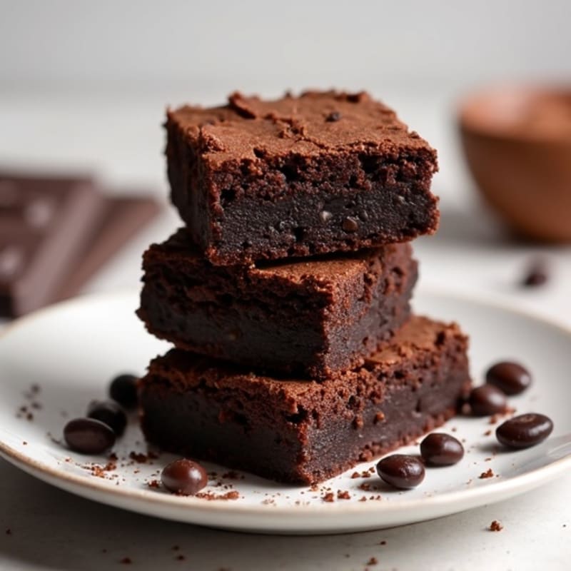Fudgy Black Bean Brownies with Dark Chocolate