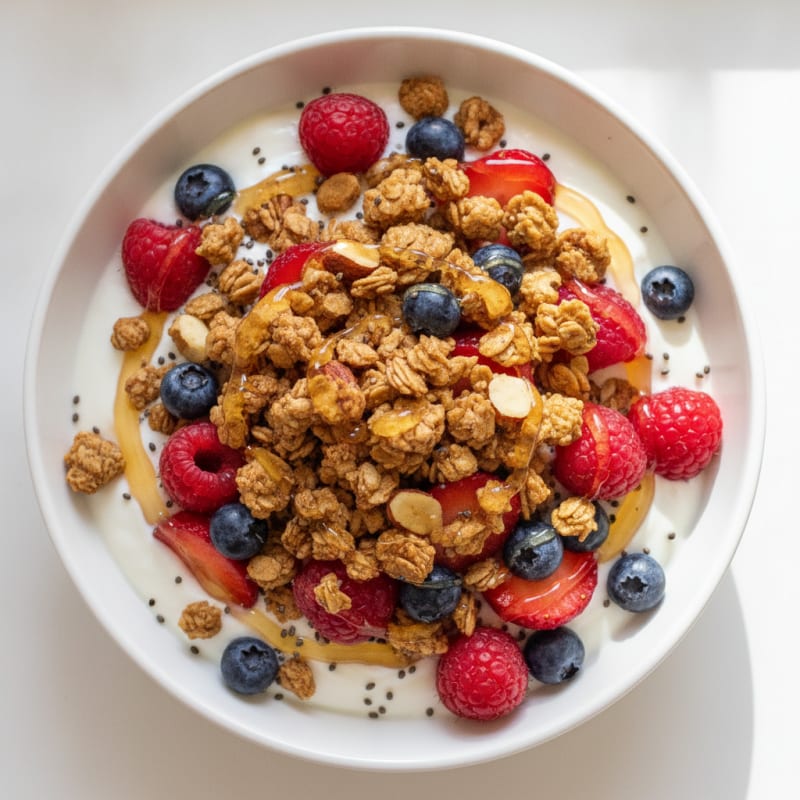 Creamy Greek Yogurt Protein Parfait with Mixed Berries