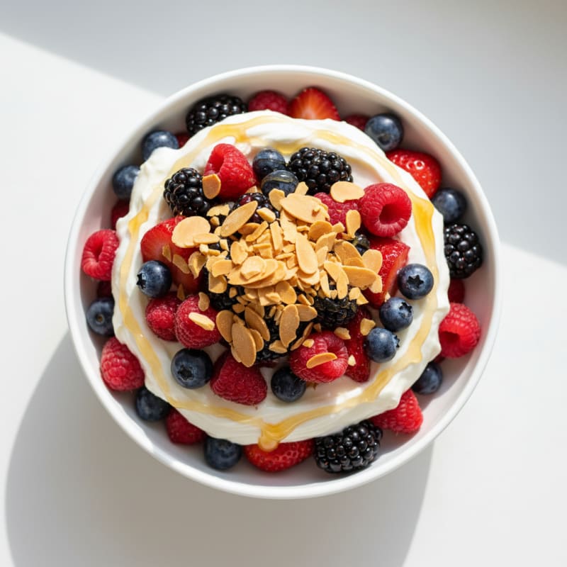 Creamy Greek Yogurt Protein Parfait with Mixed Berries