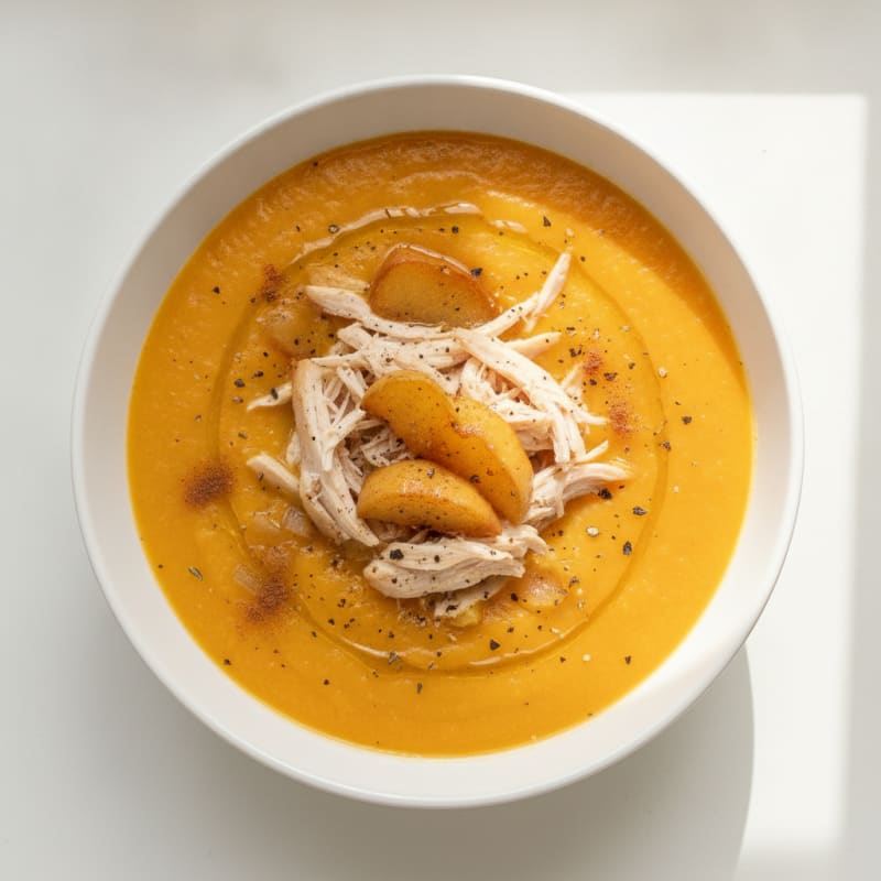 Roasted Butternut Squash and Apple Soup