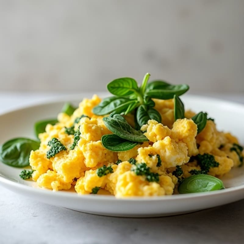 Egg and Cottage Cheese Scramble with Spinach