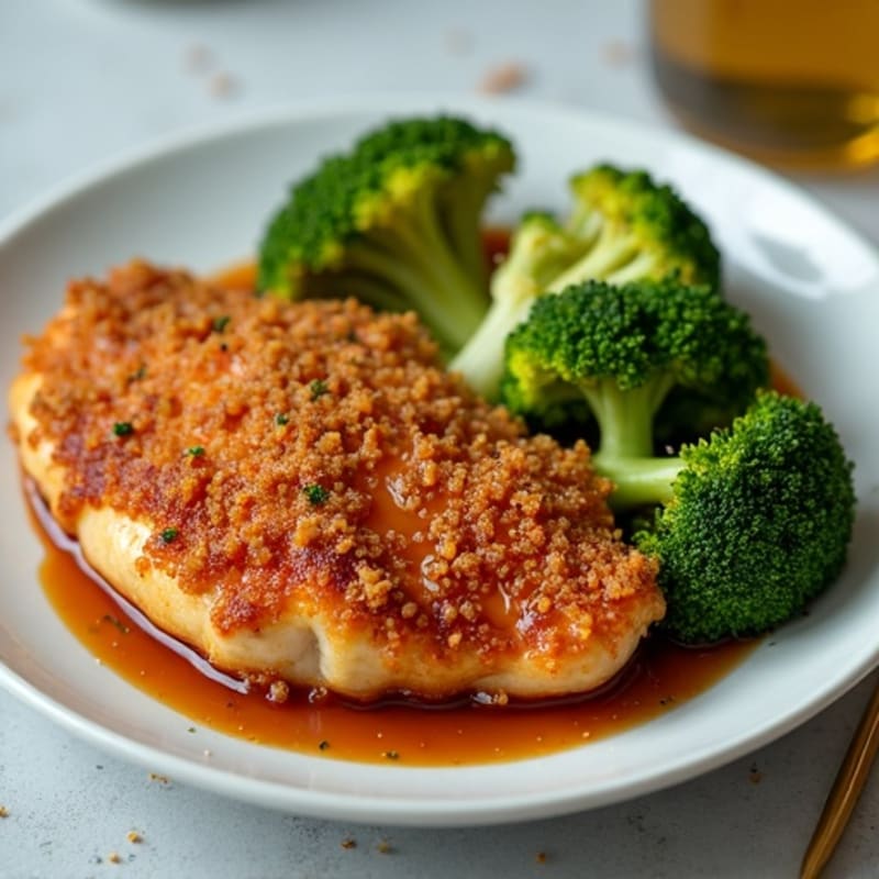 Crispy Sweet and Sour Chicken with Roasted Broccoli