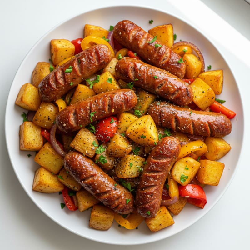 Crispy Roasted Chicken Sausage and Potatoes