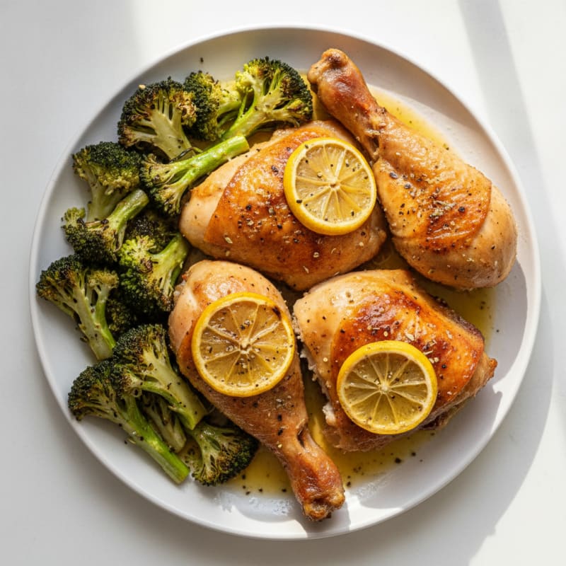 Roasted Lemon Herb Chicken Legs