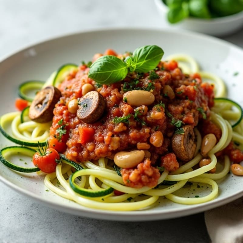 Hearty Mushroom Ragu with Zucchini Noodles