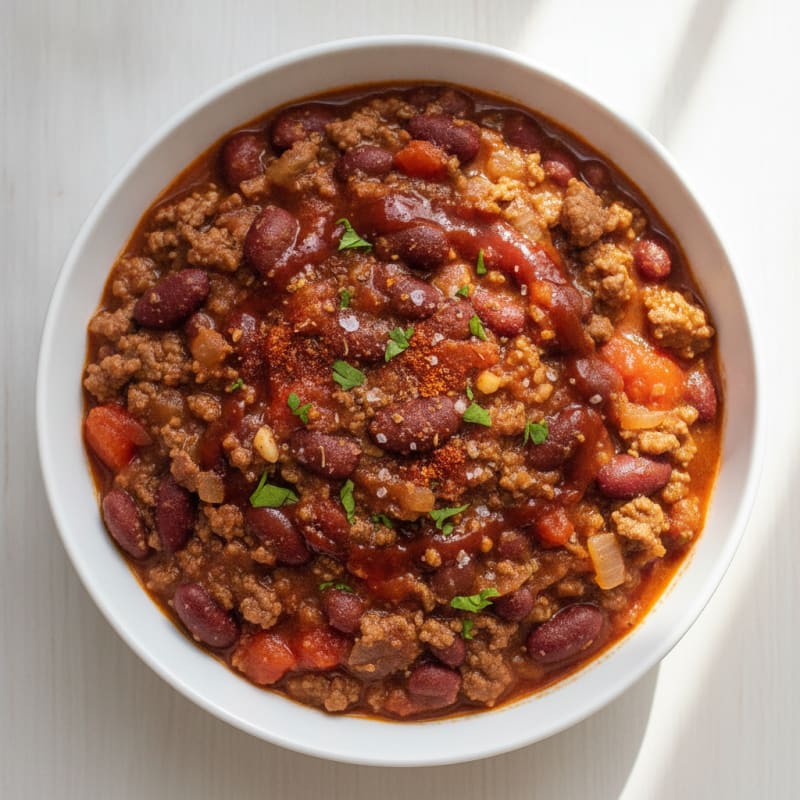 Slow Cooker Hearty Beef and Kidney Bean Chili