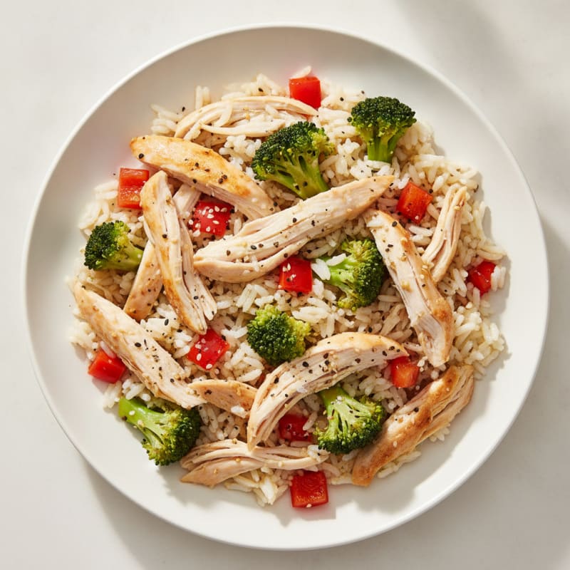 Shredded Chicken and Rice Bowl