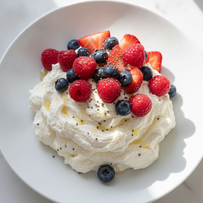 Greek Yogurt Protein Mousse with Berries