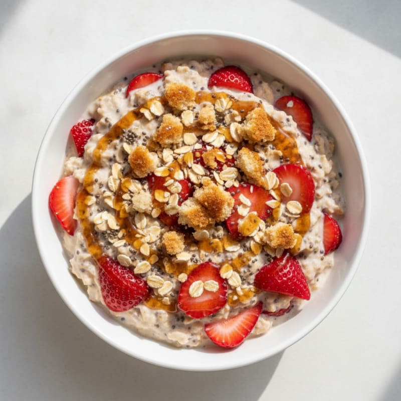 Strawberry Shortcake Overnight Oats