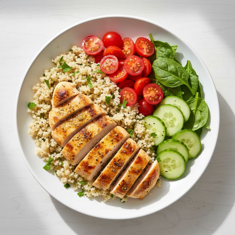 Lemon Herb Chicken and Quinoa Bowl