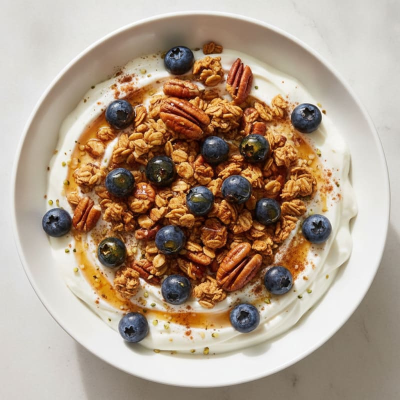 Maple Pecan Granola Yogurt Bowl