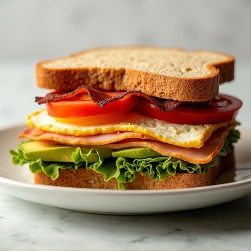 Crispy Turkey Bacon, Fresh Tomato, and Avocado Sandwich