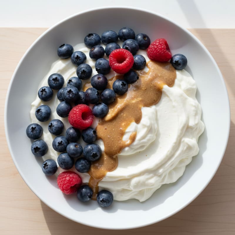 Silky Greek Yogurt Protein Mousse with Berries