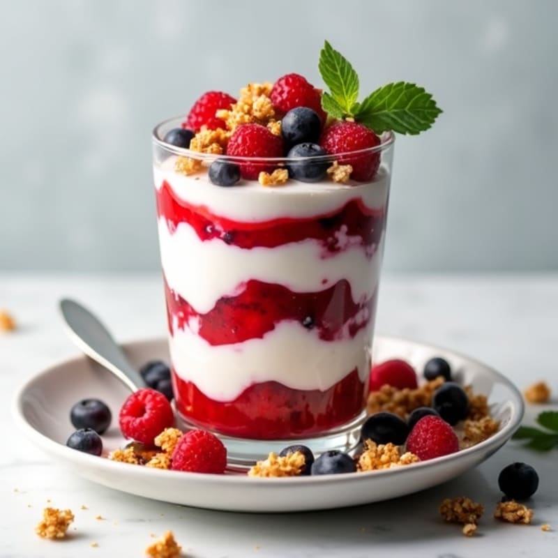 Crunchy Greek Yogurt Berry Parfait