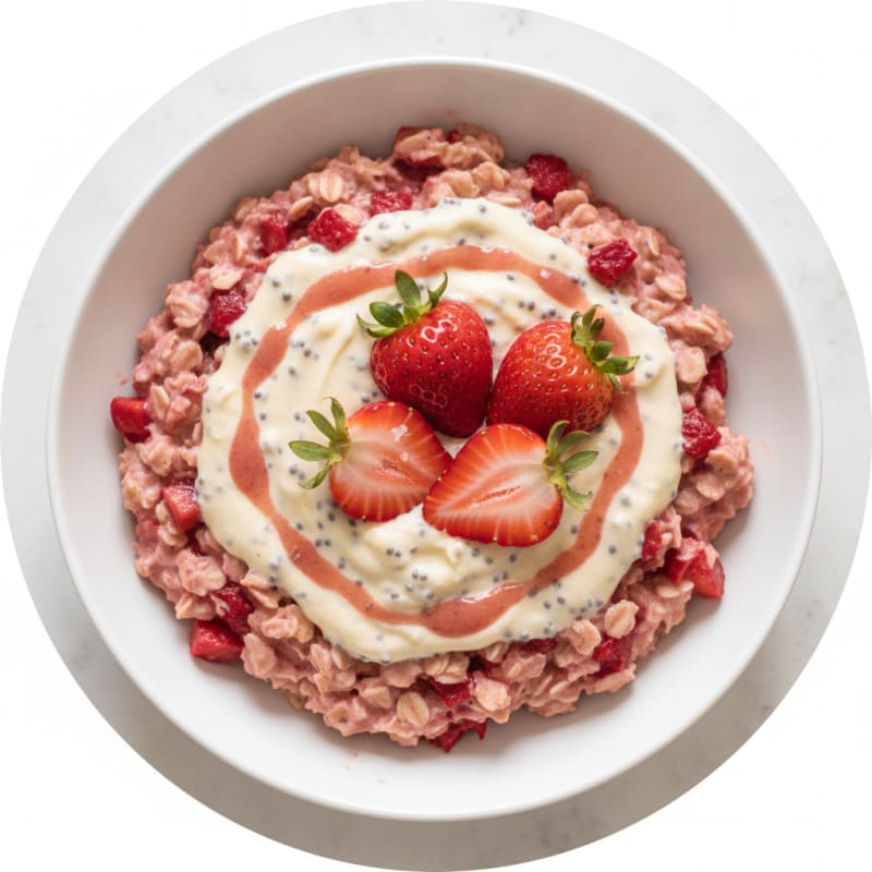 Strawberry Shortcake Overnight Oats